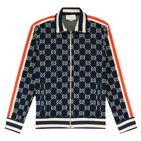 gucci jacquard track jacket|farfetch gucci jacket.